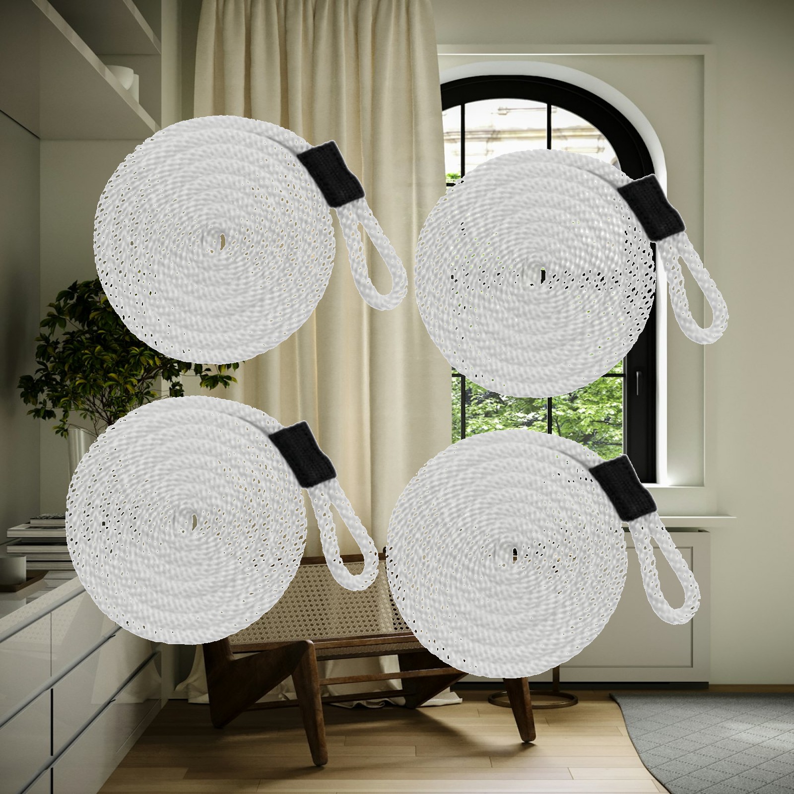 Braided Line - 4 Pieces Docklines Mooring Rope Heavy