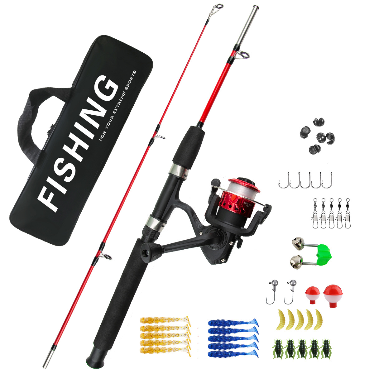 2 Sections Ice Fishing Rod Com - Ice Fishing Line recensione e prezzo