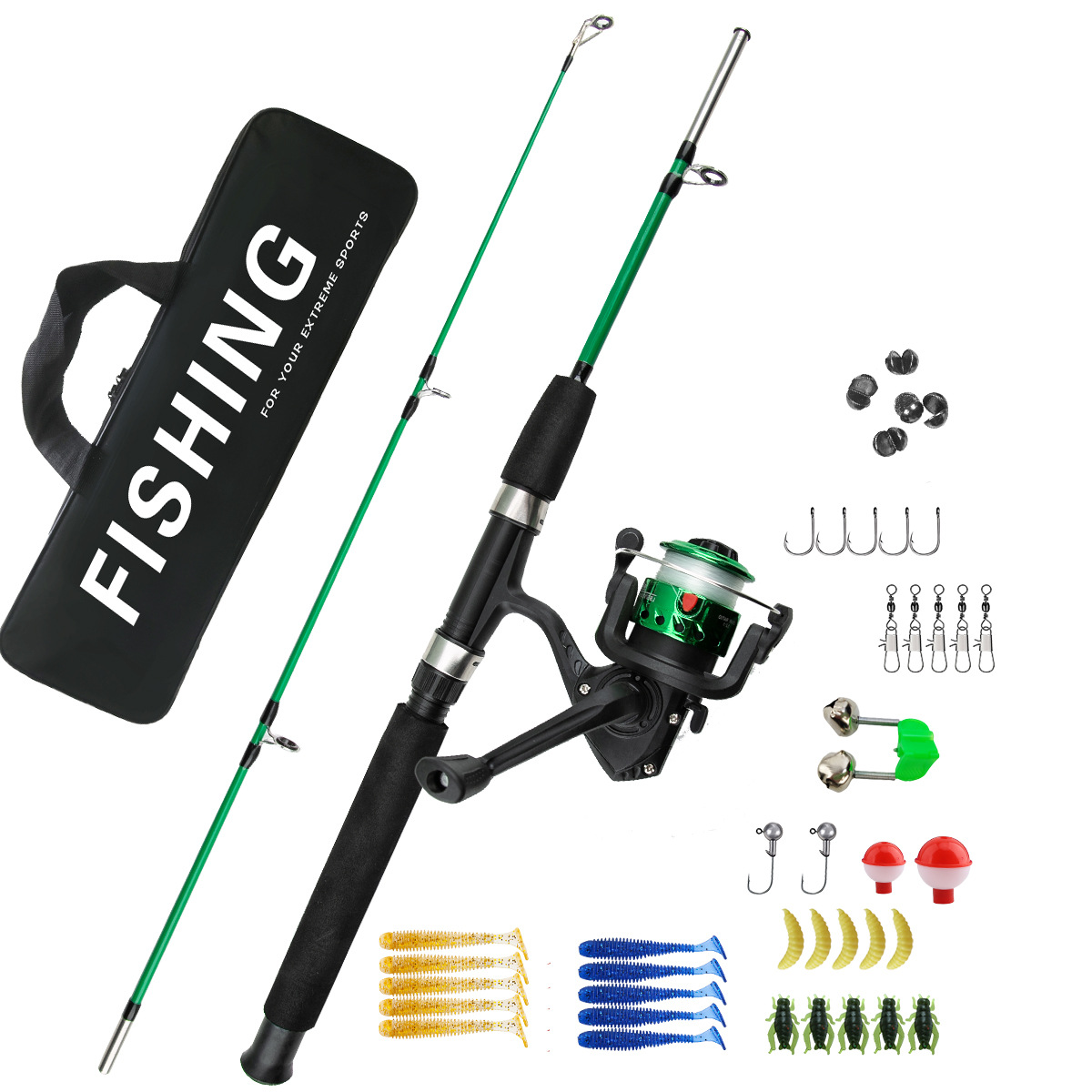 2 Sections Ice Fishing Rod Com - Ice Fishing Line recensione e prezzo