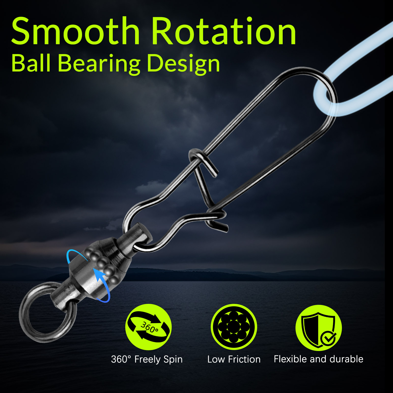 9KM 10PCS Ball Bearing Swivel  - Saltwater Line recensione e prezzo
