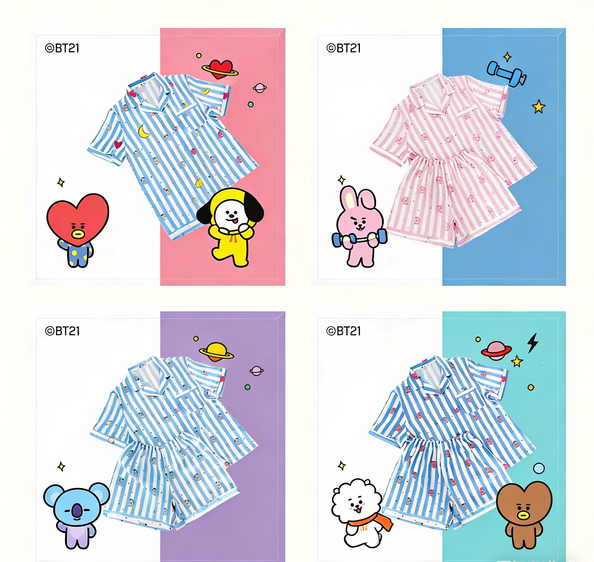 BT21 Unisex Summer Set Short S - Tippet Line recensione e prezzo