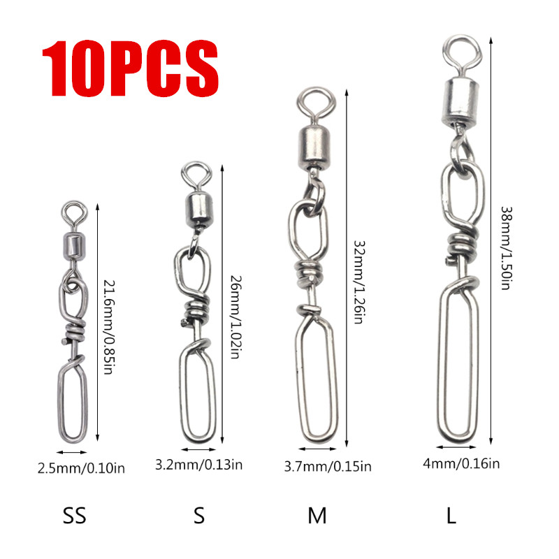 10Pcs Stainless Steel Quick Sn - Saltwater Line recensione e prezzo