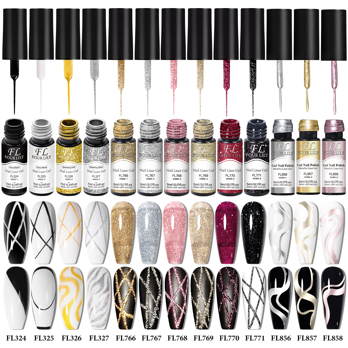 7/9/10/13pcs Gold Silver Refle - Copolymer Line recensione e prezzo